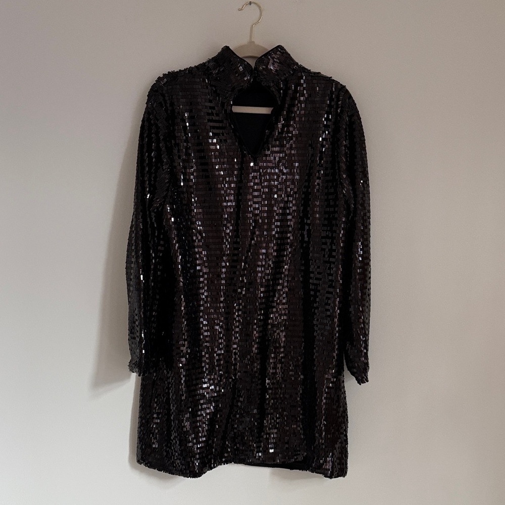 Who What Wear Black Sequin Dress - Picture 7 of 8